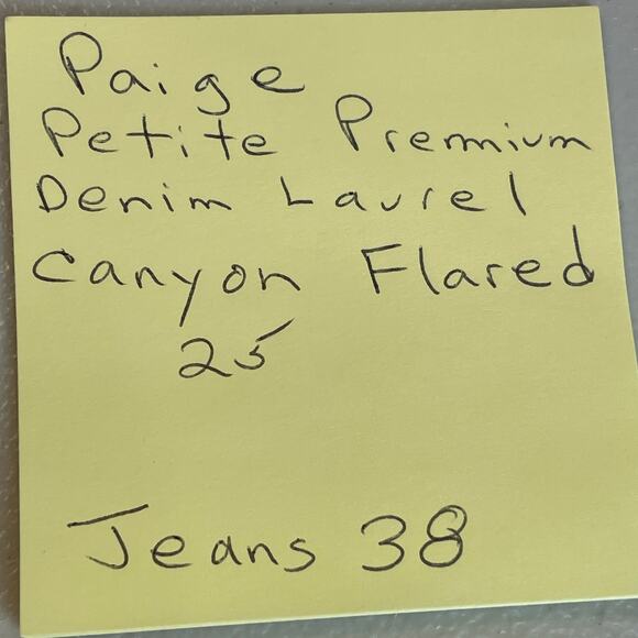 Paige Petite Premium Denim Lauren Canyon Blue Flared Lo Rise Distressed Jeans 25 - Picture 13 of 13